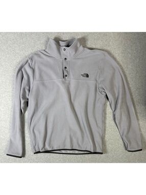 North Face Pullover Sweater Gray Fleece Men’s Medium